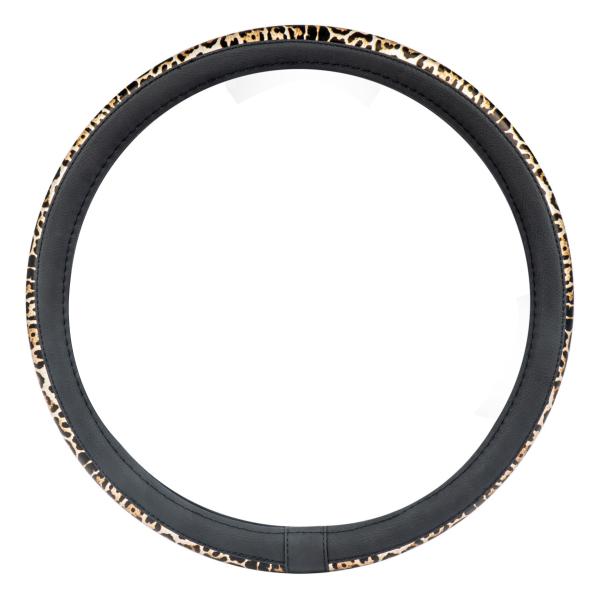 Xkeribom Lenkradbezug 37-38cm Lenkradschoner Lenkradschutz Leoparden Leopardenmuster